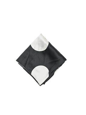 SAME Los Angeles Silk Scarf in XL Black Polka Dot